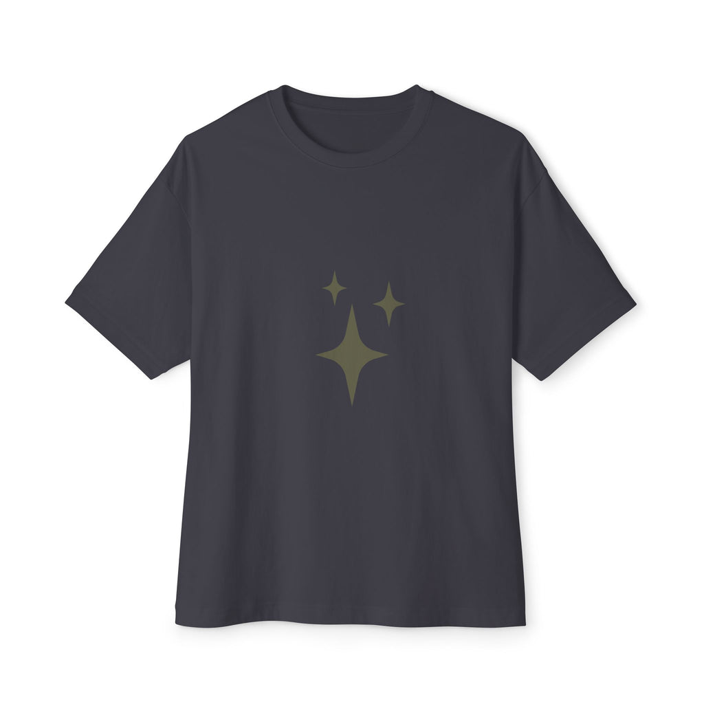 Boxy Tee — Minimalist Sparkle Star Graphic
